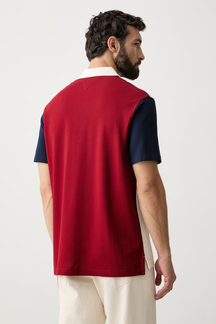 Oblečenie Tommy Hilfiger polo tričko pánske bavlnené s elastanom MW0MW43377 béžová