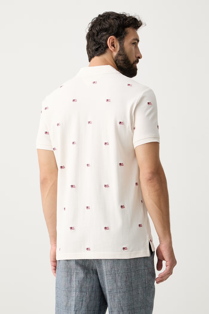 Îmbrăcăminte Tommy Hilfiger polo pentru bărbați, din bumbac MW0MW43376 bej