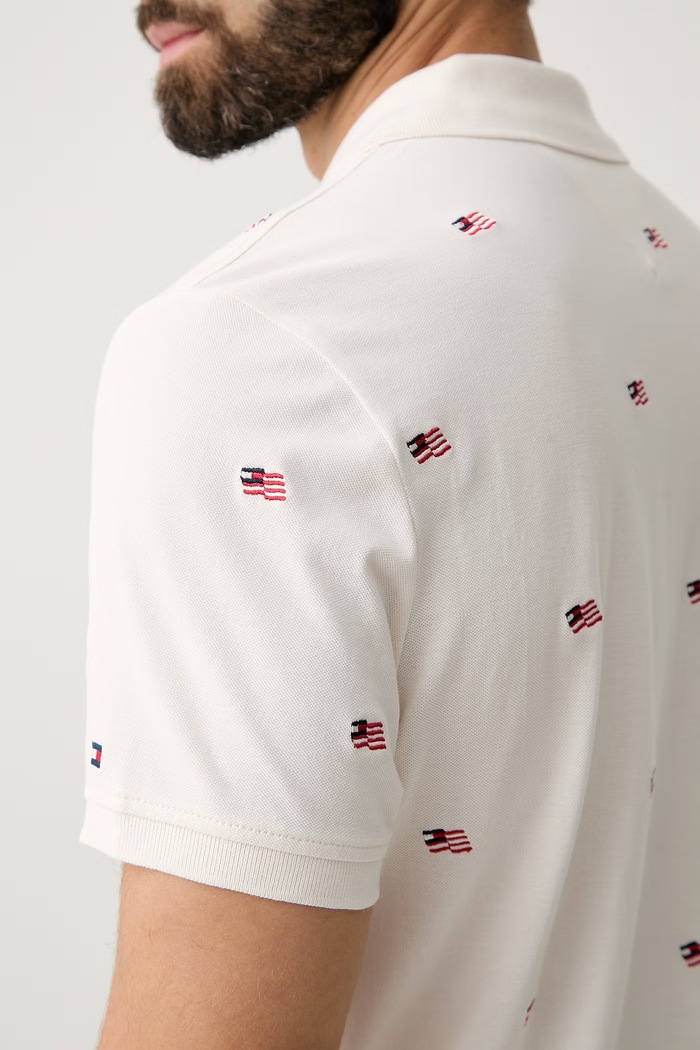 Tommy Hilfiger polo pentru bărbați, din bumbac MW0MW43376 bej