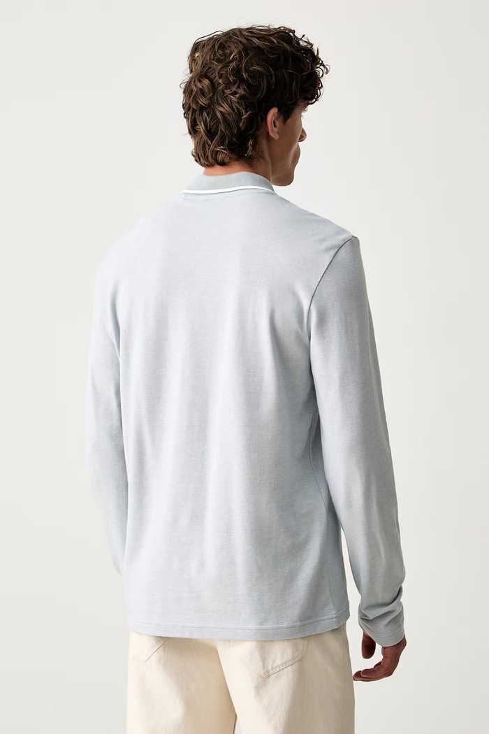 Odzież BOSS Orange longsleeve męski bawełniany PasserfordLong 50566186 niebieski