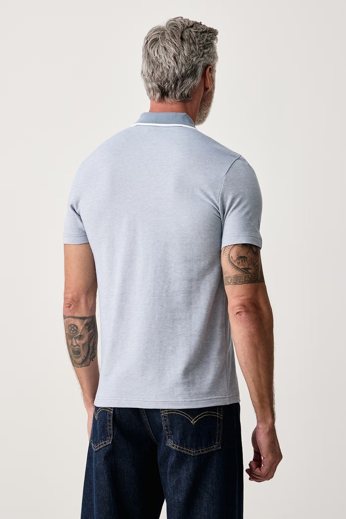 Odzież BOSS Orange Polo męskie bawełniane Passerford 50566185 niebieski