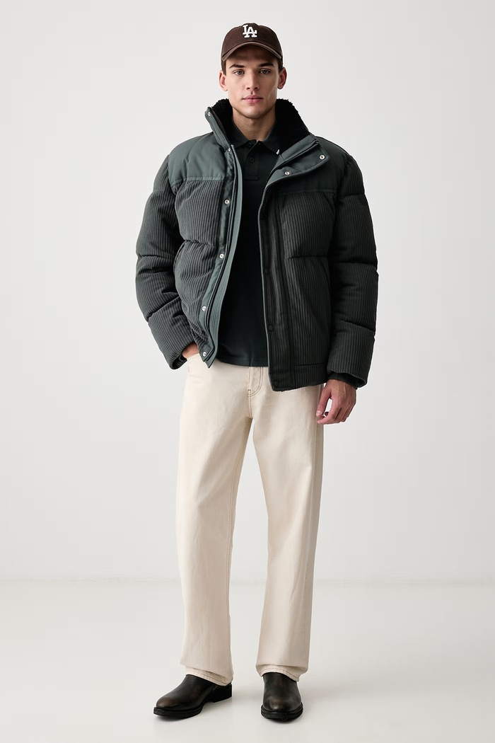 BOSS Orange Polo męskie bawełniane Passerford 50566185 zielony AW26