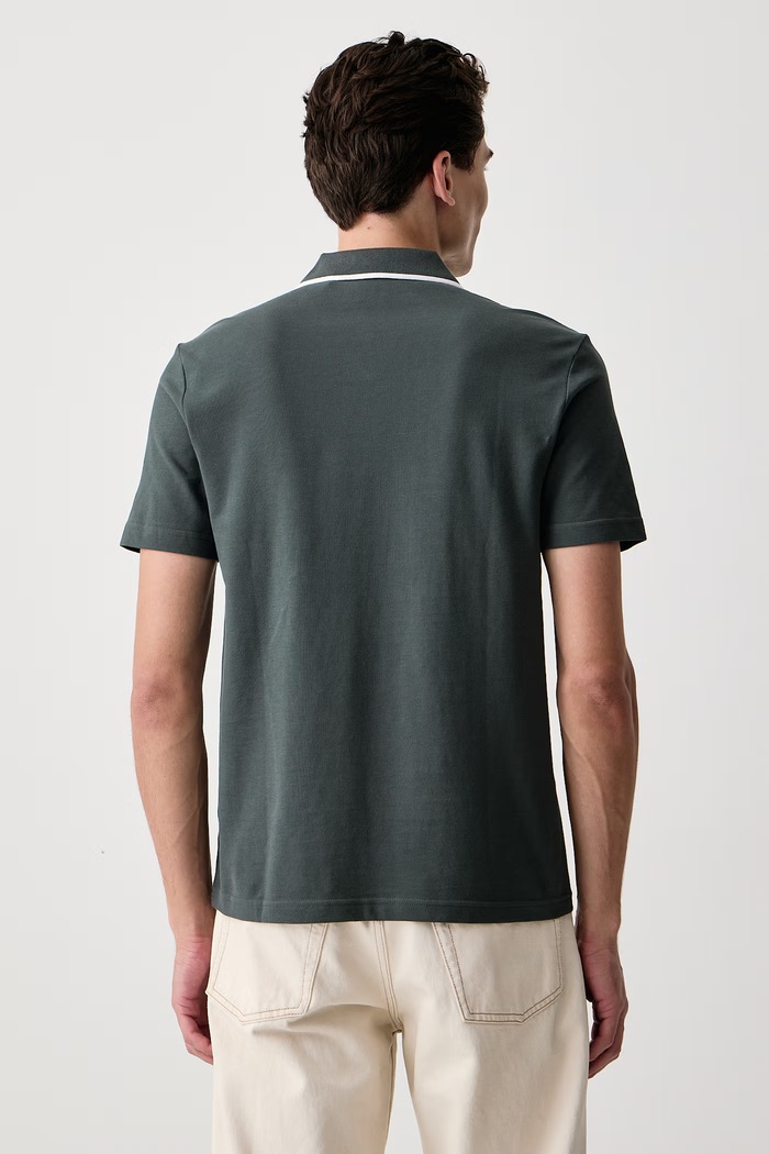 Odzież BOSS Orange Polo męskie bawełniane Passerford 50566185 zielony