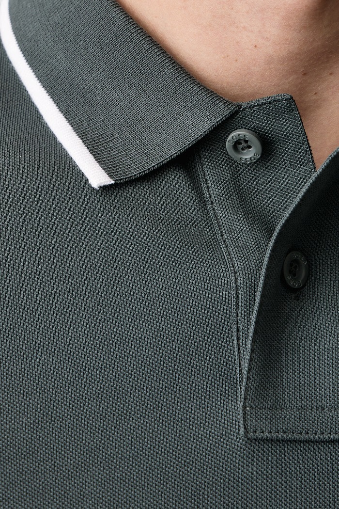 Polo męskie bawełniane Passerford BOSS Orange zielony 50566185