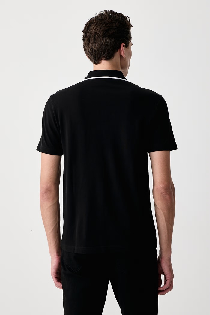 Odzież BOSS Orange Polo męskie bawełniane Passerford 50566185 czarny