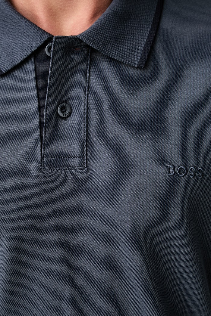 BOSS Orange polo męskie bawełniane Phoenix 50560227 granatowy
