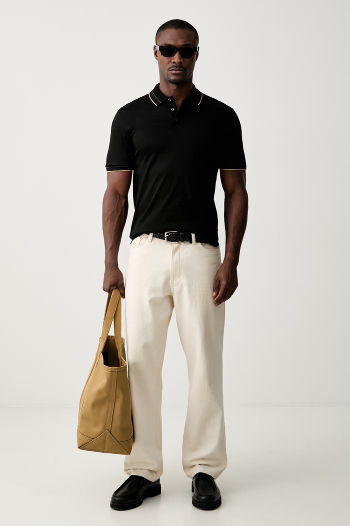 BOSS polo majica za muškarce od pamuka H-Phillipson 50565587 crna AW26