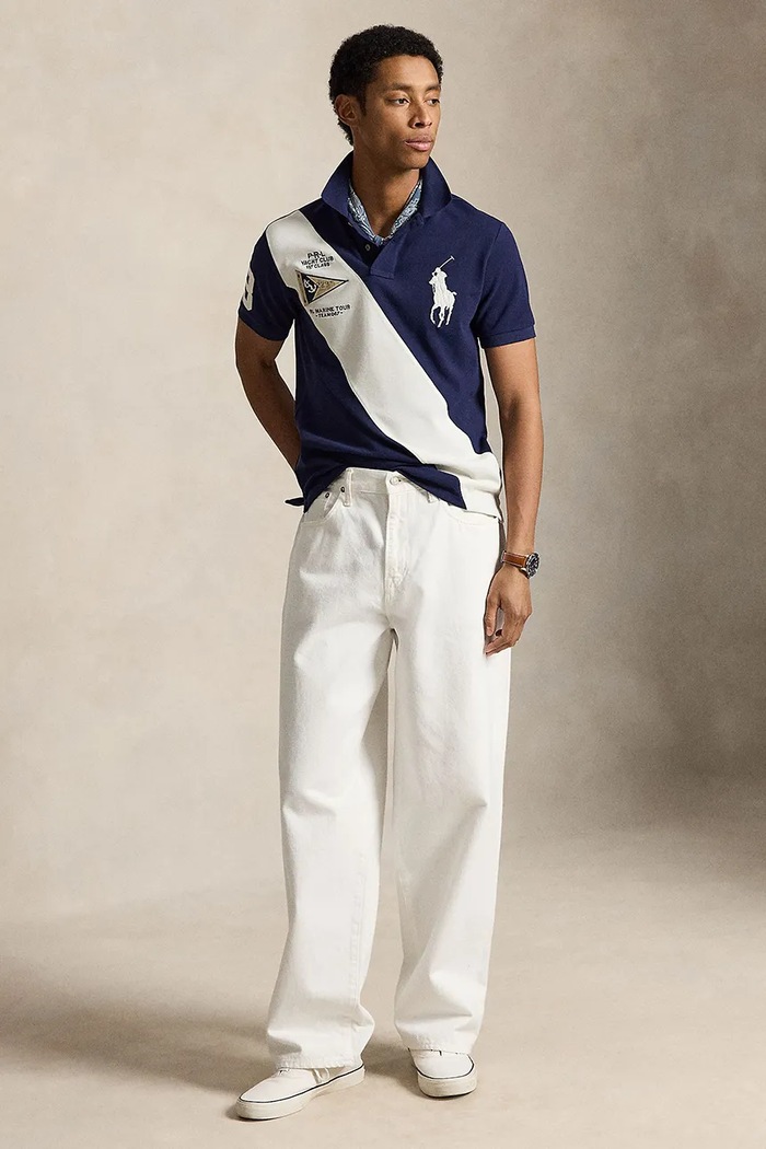 Îmbrăcăminte Polo Ralph Lauren polo pentru bărbați, din bumbac 710B21920 bleumarin