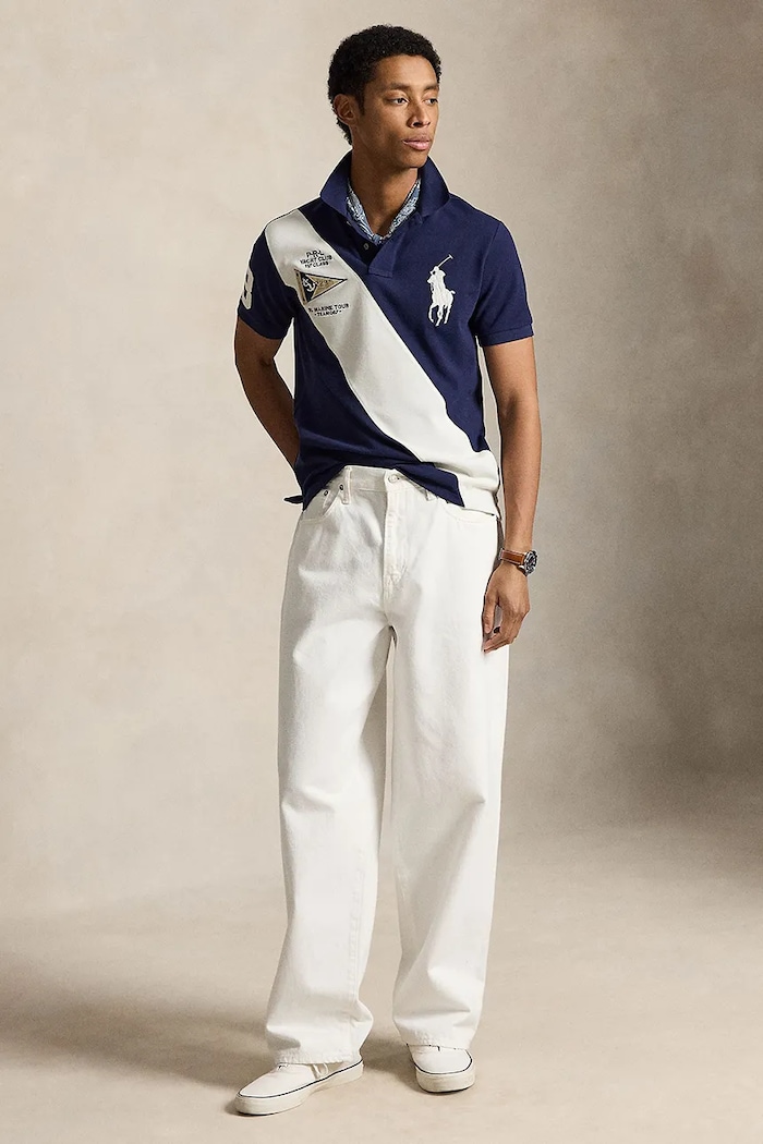 Îmbrăcăminte Polo Ralph Lauren polo pentru bărbați, din bumbac 710B21920 bleumarin