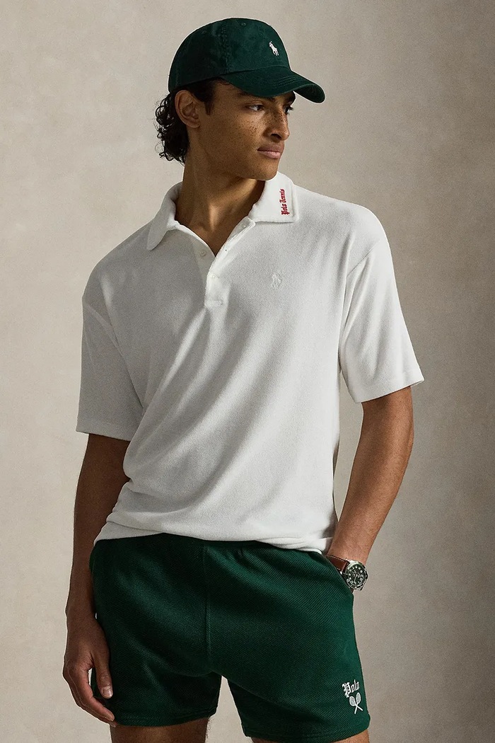 Polo Ralph Lauren πόλο ανδρικό με βαμβάκι λευκό 710B28130