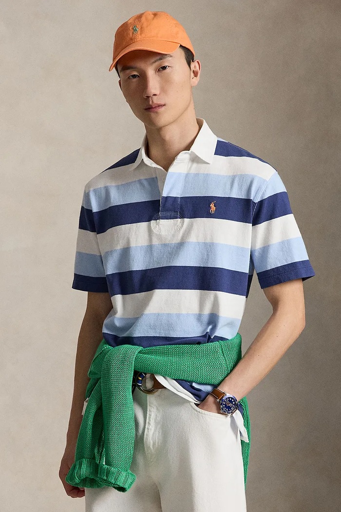 Polo Ralph Lauren πόλο ανδρικό βαμβακερό μπλε 710977587