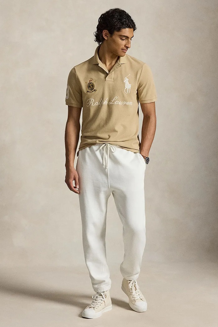 Ρούχα Polo Ralph Lauren πόλο ανδρικό βαμβακερό 710B20009 πράσινο