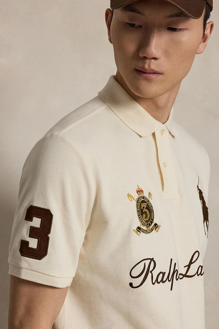 Polo Ralph Lauren πόλο ανδρικό βαμβακερό μπεζ 710B20009