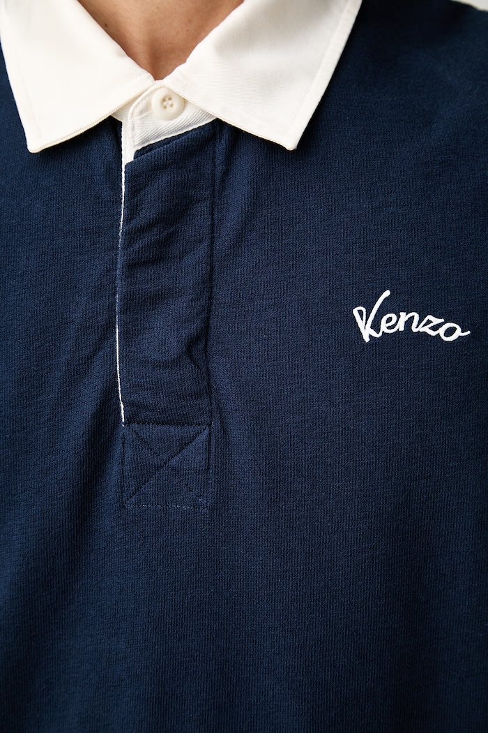 Kenzo polo męskie bawełniane FG65PO3534SU granatowy