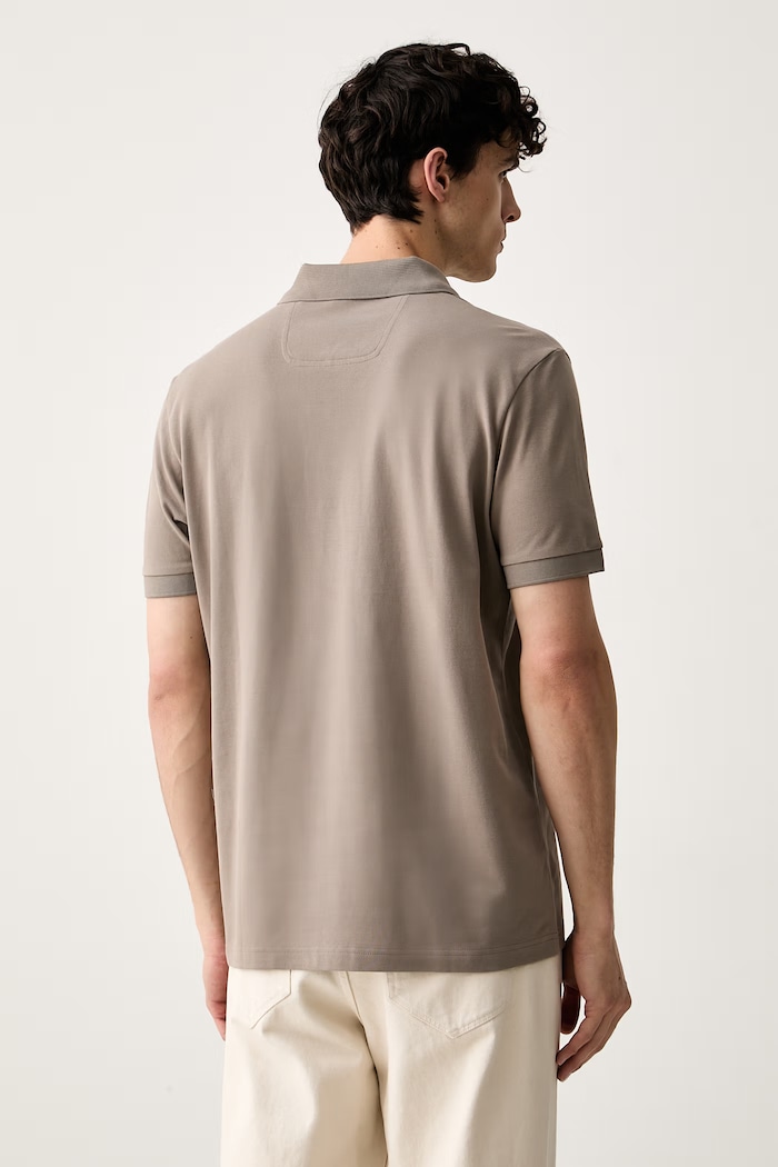 Odzież BOSS Green polo męskie bawełniane Paddy Structure 50565163 beżowy