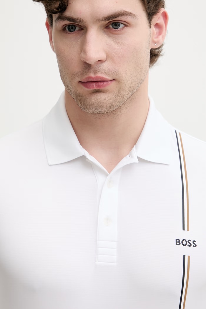 BOSS Green polo tričko pánske PL_TOC Game 3 biela 50563363