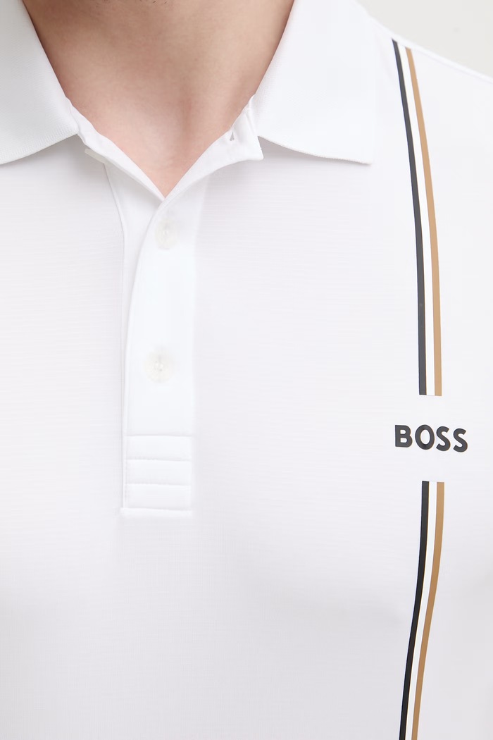 BOSS Green polo tričko pánske PL_TOC Game 3 50563363 biela