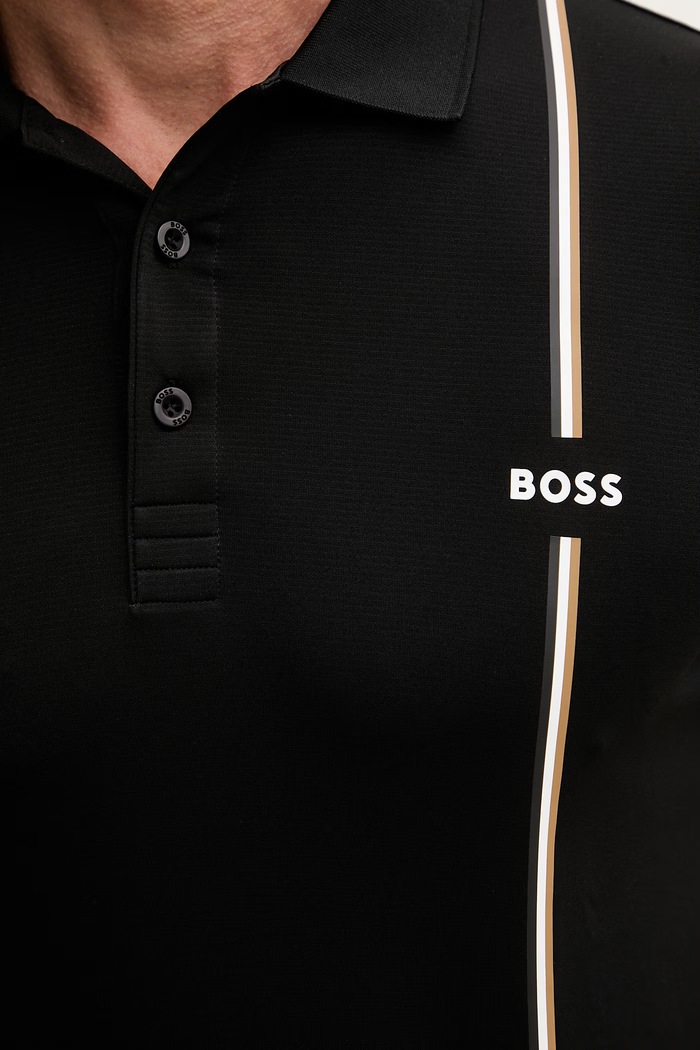 BOSS Green polo tričko pánske PL_TOC Game 3 50563363 čierna