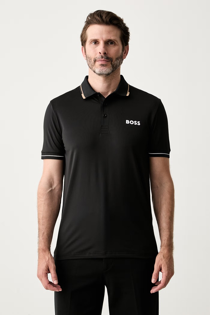 BOSS Green polo męskie Paul Pro czarny 50506203