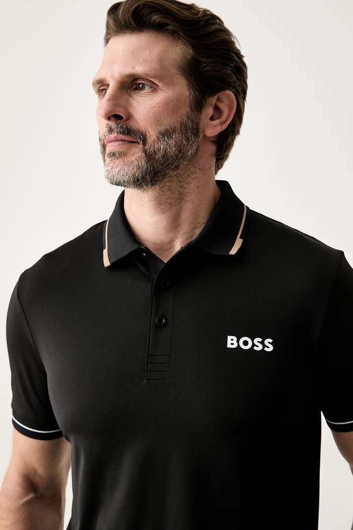 BOSS Green polo męskie Paul Pro czarny 50506203