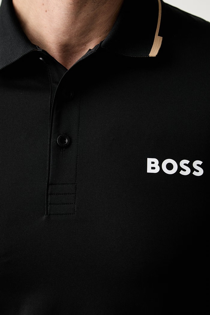 BOSS Green polo męskie Paul Pro 50506203 czarny