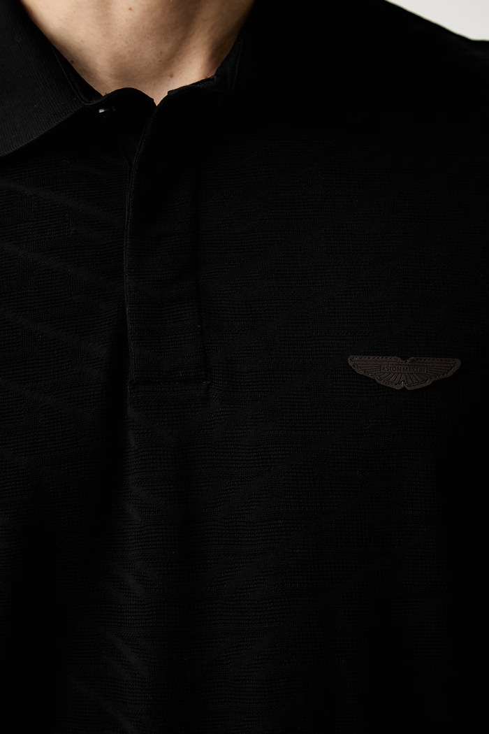 BOSS тениска с яка мъжка от памук BOSS x Aston Martin 50565174 черен
