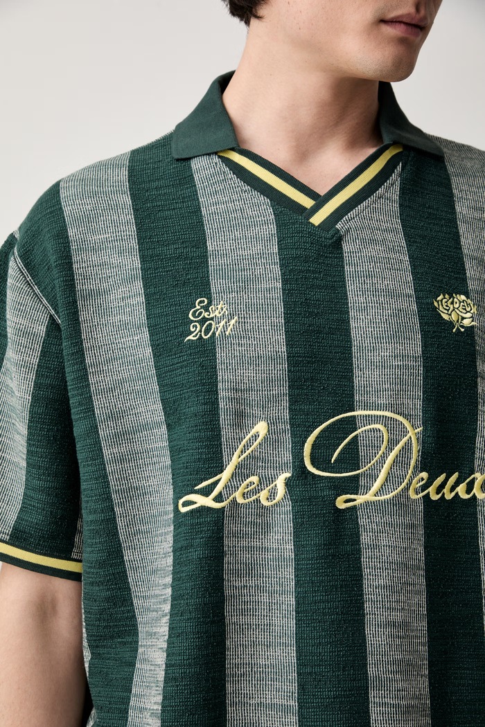 Les Deux polo męskie z bawełną 1001968 zielony