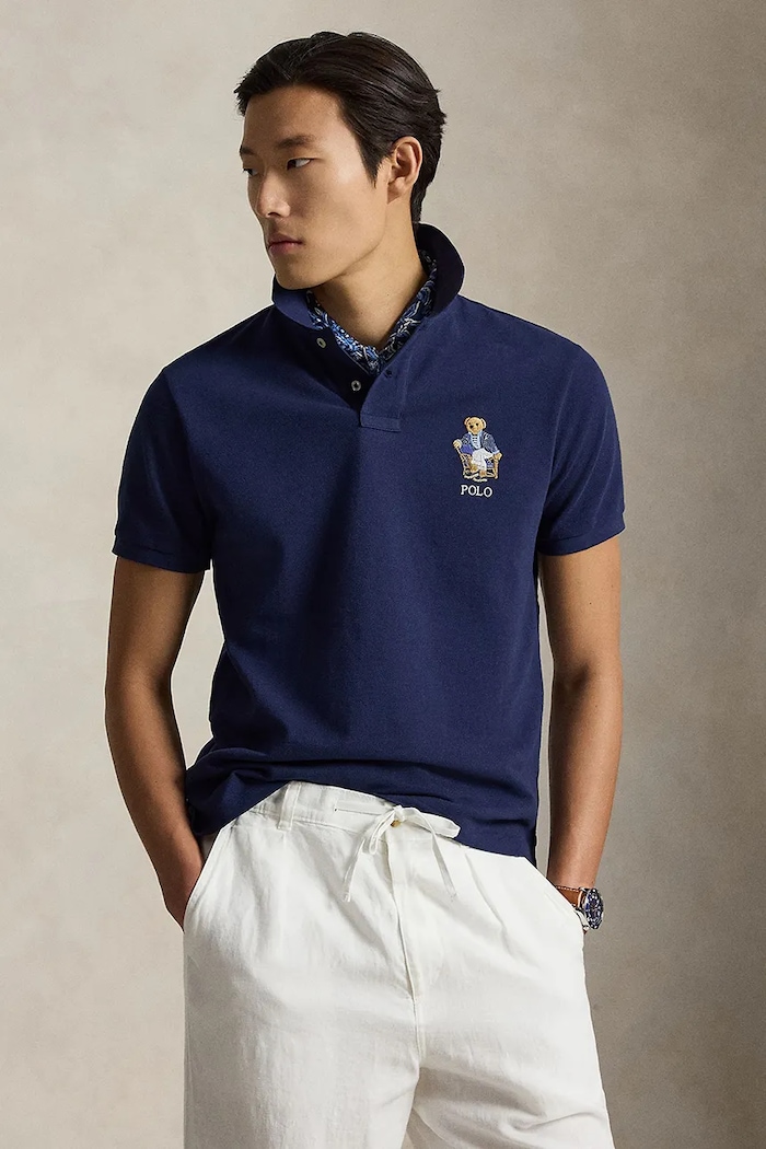 Polo Ralph Lauren polo męskie bawełniane granatowy 710B18546