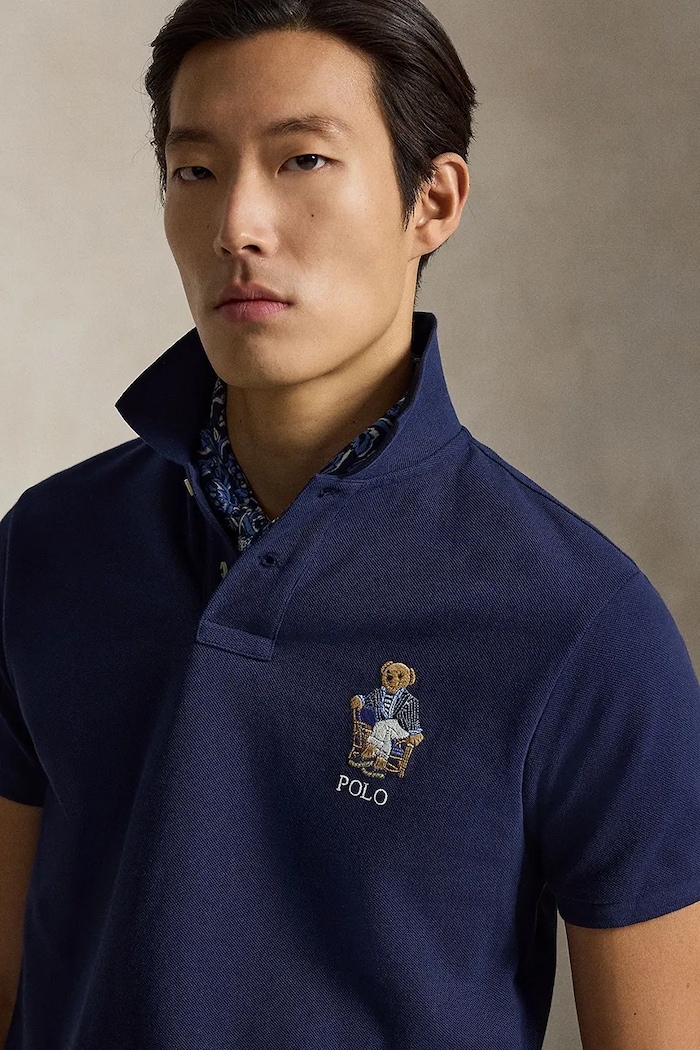 Polo Ralph Lauren polo męskie bawełniane granatowy 710B18546