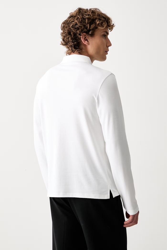 Дрехи Calvin Klein блуза с дълги ръкави мъжка от памук LV04LH240G бял