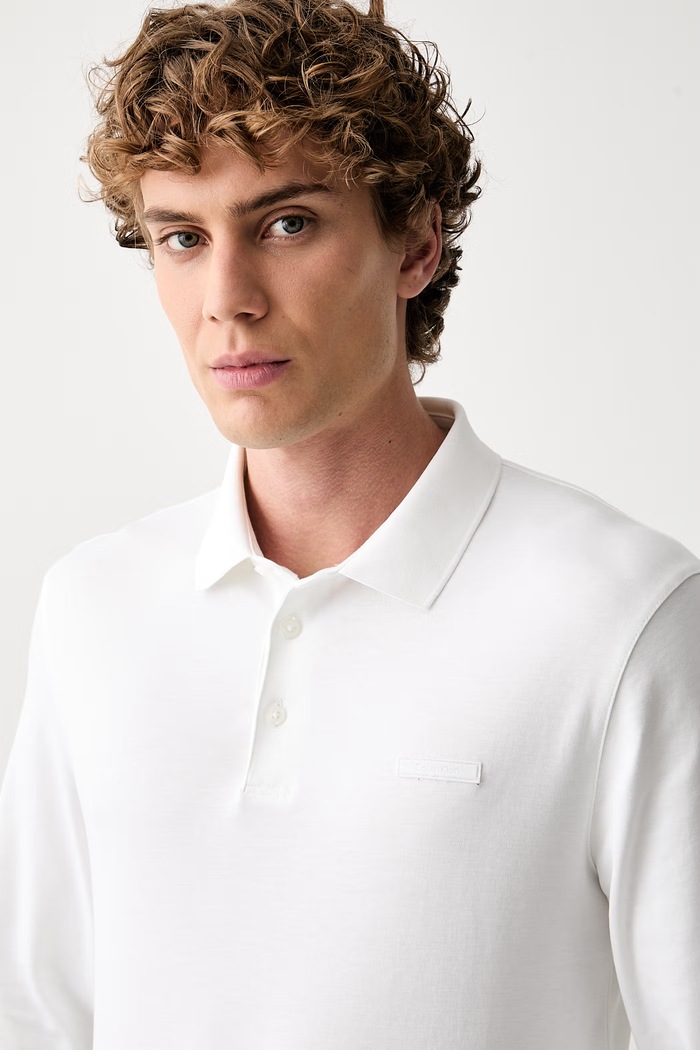 Calvin Klein блуза с дълги ръкави мъжка от памук бял LV04LH240G