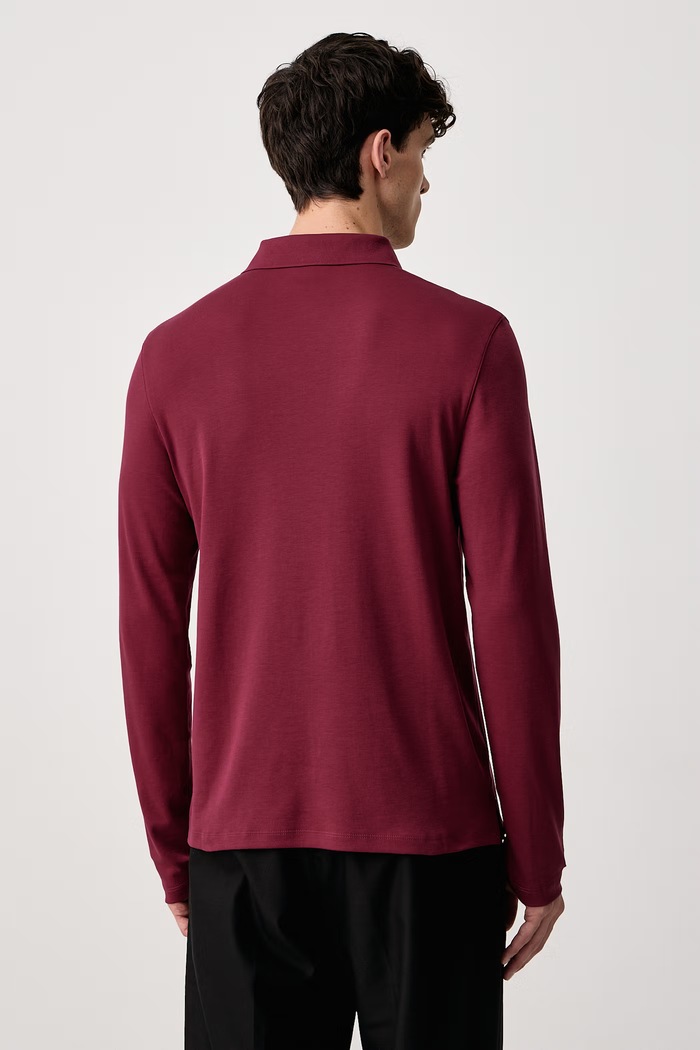 Odzież Calvin Klein Longsleeve męski bawełniany LV04LH240G bordowy