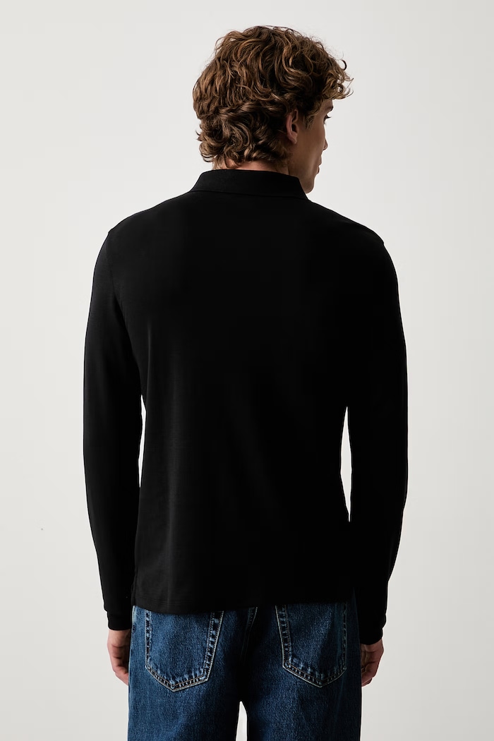 Abbigliamento Calvin Klein maglietta a maniche lunghe da uomo in cotone LV04LH240G nero