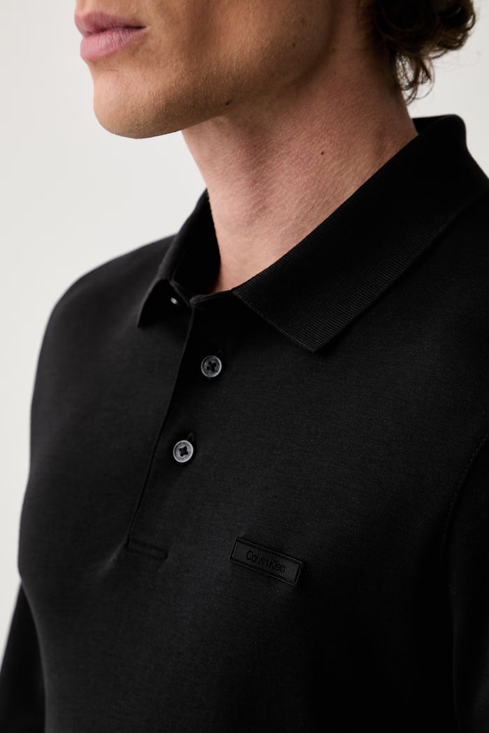 Calvin Klein maglietta a maniche lunghe da uomo in cotone LV04LH240G nero