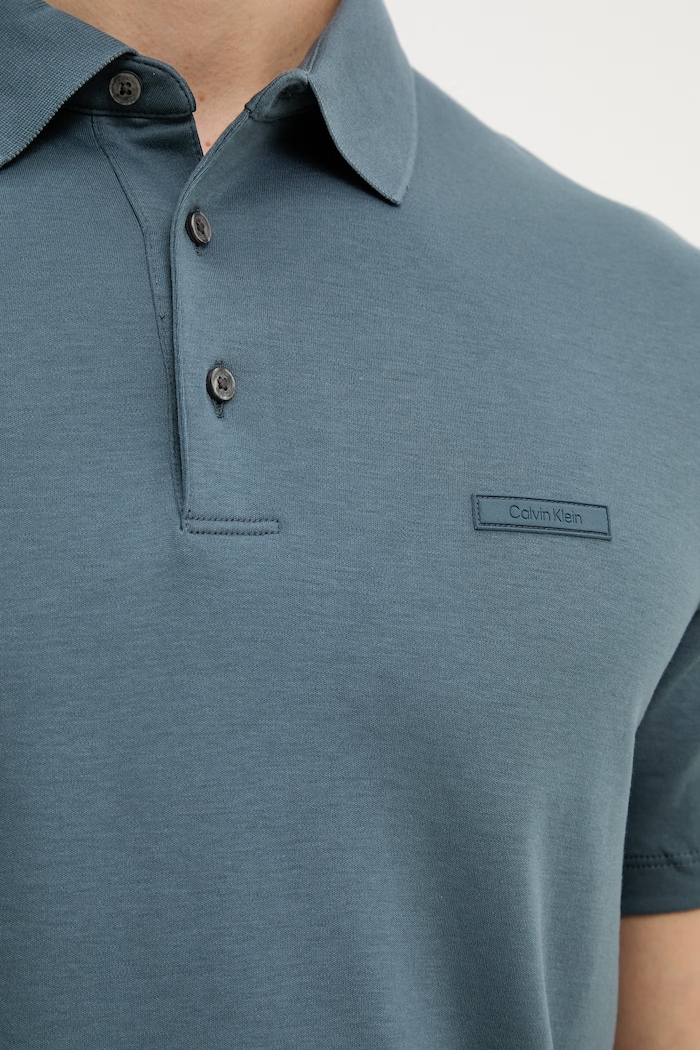 Calvin Klein polo pentru bărbați, din bumbac LV04LH204G turcoaz