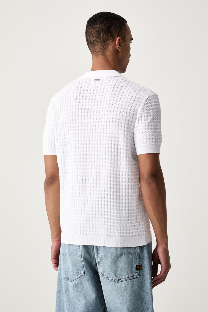 Odjeća Guess pletena polo majica za muškarce s viskozom M6YR29.Z1053 bijela