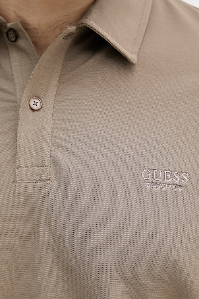Guess polo pentru bărbați, cu modal M6YP20.K4401 bej