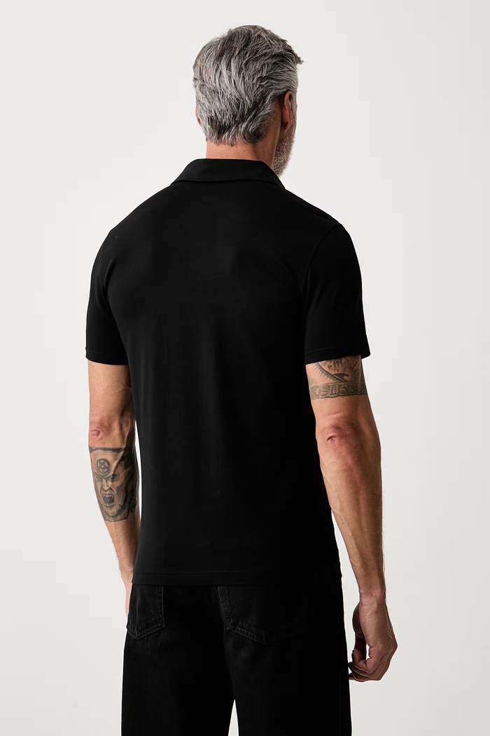Odzież Guess polo męskie bawełniane z elastanem M6YP07.K4104 czarny