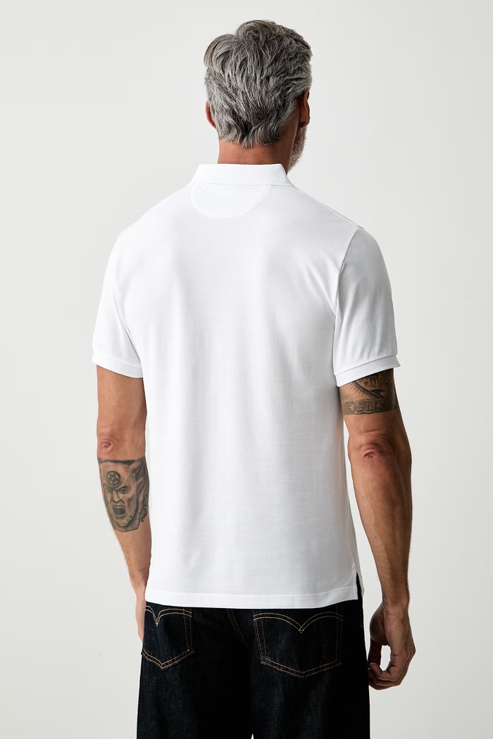 Odzież Hackett London polo męskie bawełniane HM5600239 biały