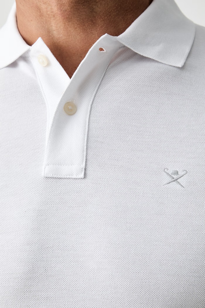 Hackett London polo męskie bawełniane HM5600239 biały