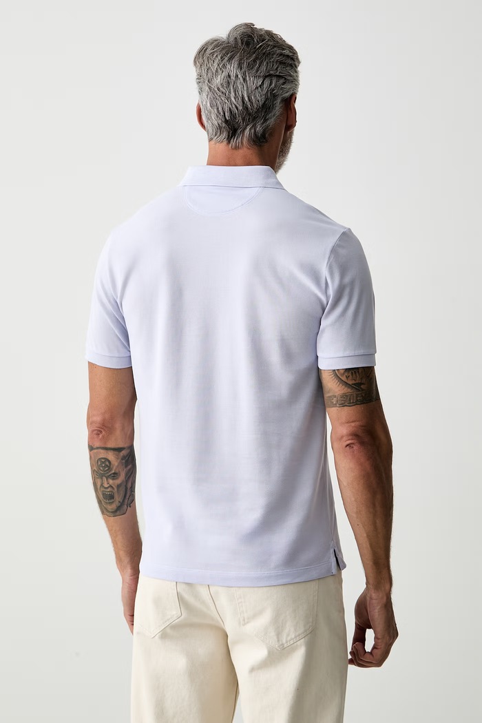 Odzież Hackett London polo męskie bawełniane HM5600203 fioletowy