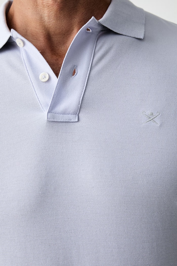 Hackett London polo męskie bawełniane HM5600203 fioletowy