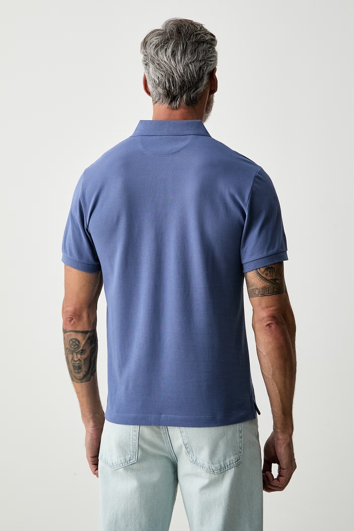Odzież Hackett London polo męskie bawełniane HM5600203 niebieski