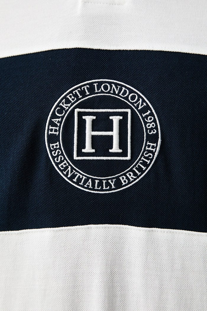 Hackett London polo męskie bawełniane HM5600187 beżowy