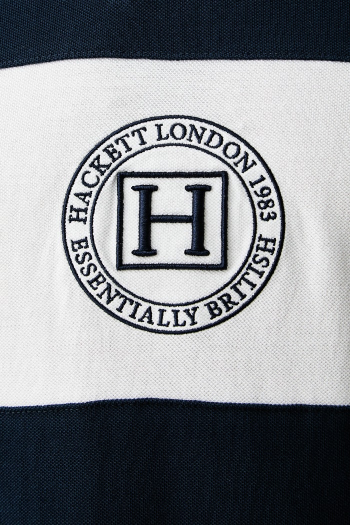 Hackett London polo męskie bawełniane HM5600187 granatowy