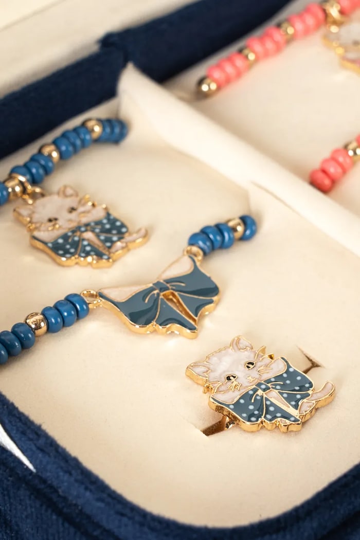 Dziewczynka Konges Sløjd Komplet biżuterii dziecięcy ALL I WISH FOR - JEWELRY KS106366.9BY2 granatowy
