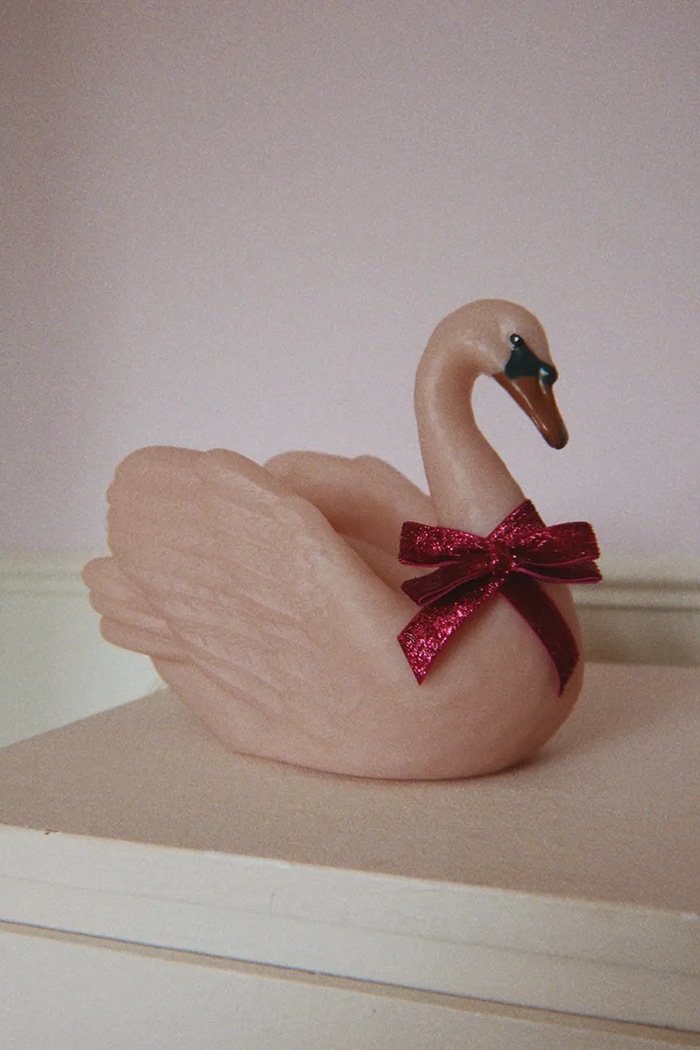 Konges Sløjd Nočná lampa detská SWAN LAMP ružová KS106274.9BY2