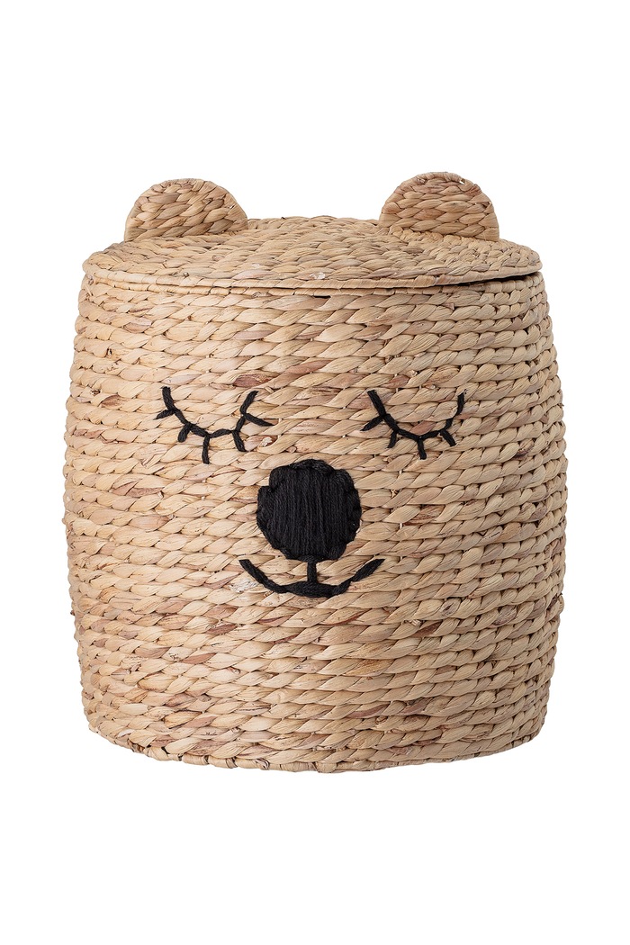 Bloomingville MINI Kosz na zabawki dziecięcy pleciony Dolma Basket w/Lid beżowy 82040701