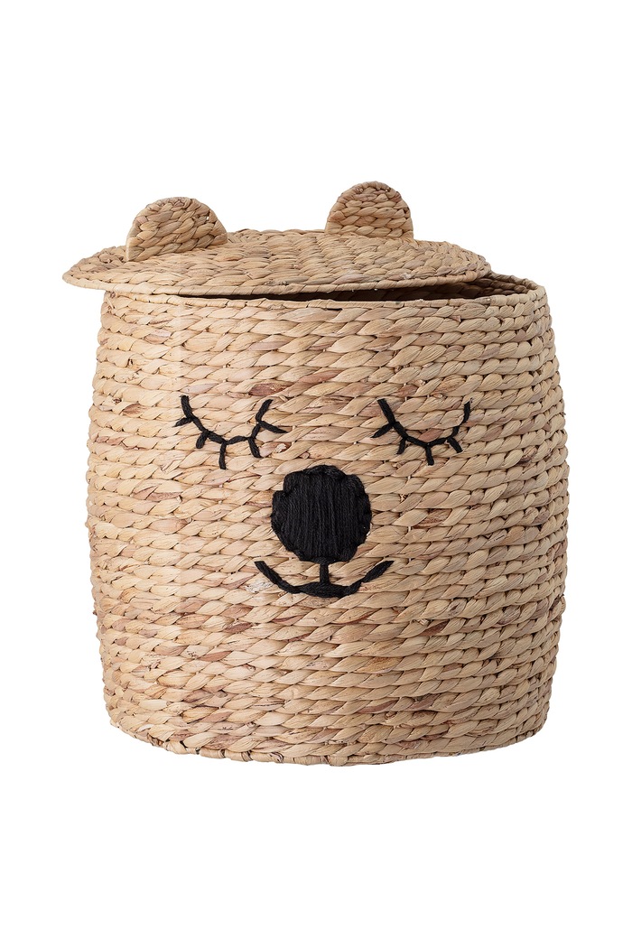 Bloomingville MINI Kosz na zabawki dziecięcy pleciony Dolma Basket w/Lid 82040701 beżowy AW26