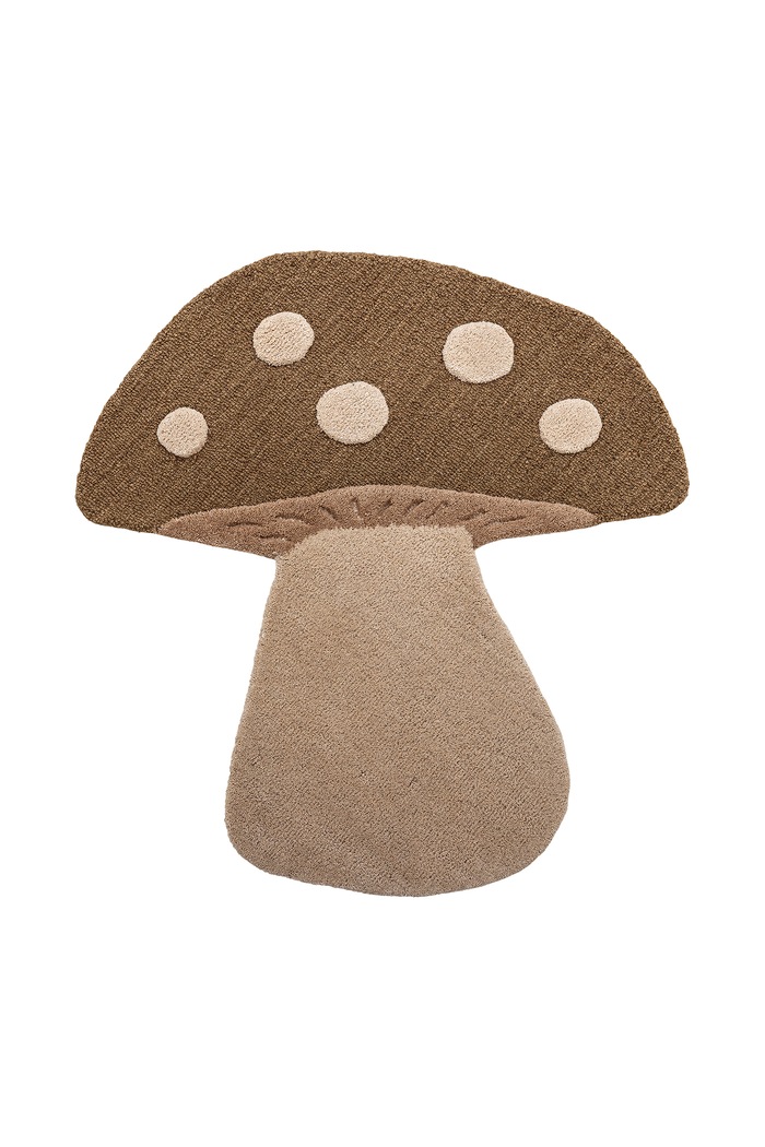 Bloomingville MINI Dywanik dziecięcy wełniany Mushroom Rug 82063675 czerwony AW26